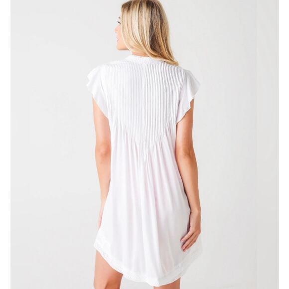 POUPETTE ST BARTH Sasha Mini Dress White Cover-Up Lace XS - Picture 2 of 10